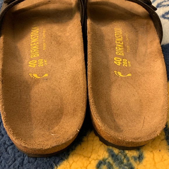 Birkenstock Madrid black slides sandals woman’s 9 men’s 7 - Picture 10 of 11